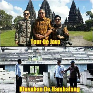 Meme Blusukan de Hambalang Vs Tour de Java 4