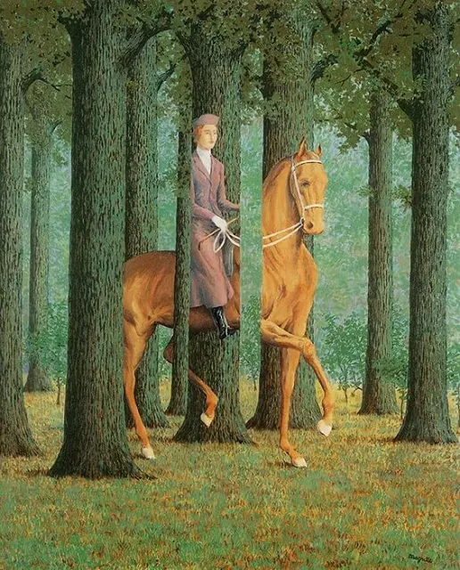 Lukisan Surealisme The Blank Signature, (1965) karya Rene Magritte