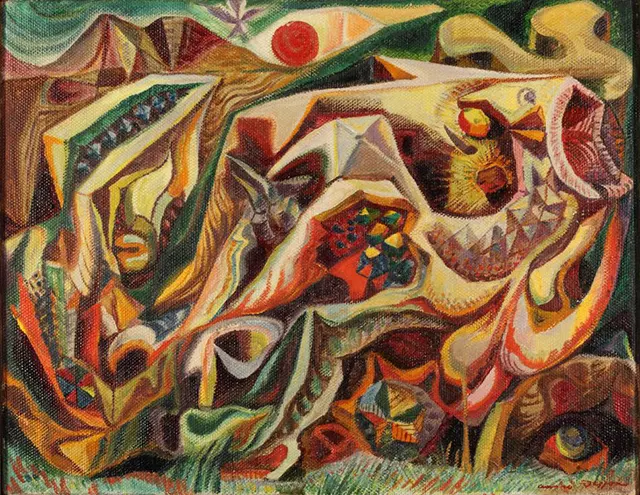 Paysage en forme de poisson, (1941) karya André Masson