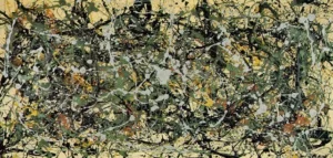 Lukisan Abstraksionisme Number 8, (1949) karya Jackson Pollock