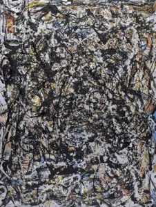 Lukisan Abstraksionisme Sea Change, (1947) karya Jackson Pollock