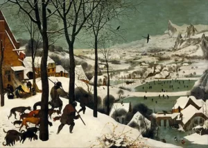 Lukisan Naturalis A Hunter in the Snow (1565) – Pieter Bruegel the Elder