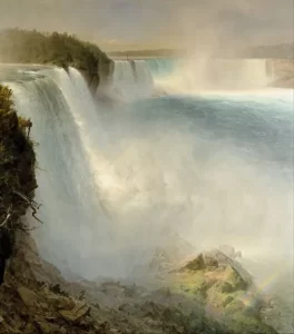 Lukisan Naturalis Niagara Falls, from the American Side (1867) karya Frederic Edwin Church