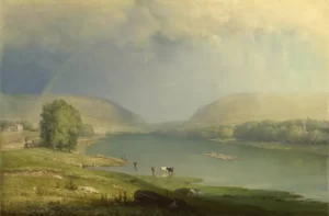 Lukisan Naturalis The Delaware Water Gap 1857 karya George Inness
