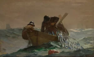 Lukisan Naturalis The Herring Net (1885) – Winslow Homer