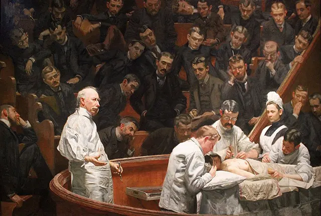 Lukisan Realisme The Agnew Clinic (1889) karya Thomas Eakins