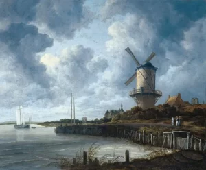 Lukisan naturalis The Windmill at Wijk bij Duurstede (1670) – Jacob van Ruisdael