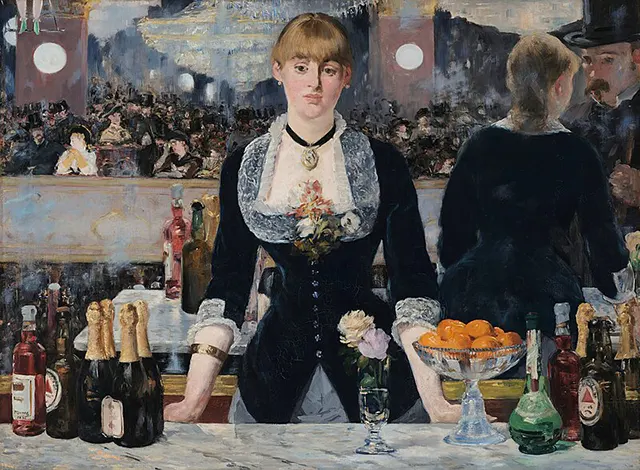 Lukisan realisme A Bar at the Folies-Bergère (1882) karya Édouard Manet